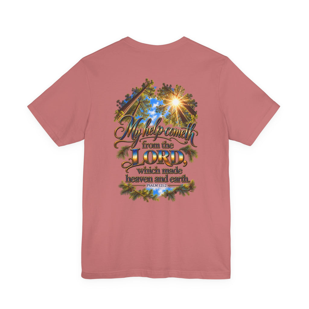Wild Roam Co. Unisex Tee--Psalms 121:2 Sunny Trees