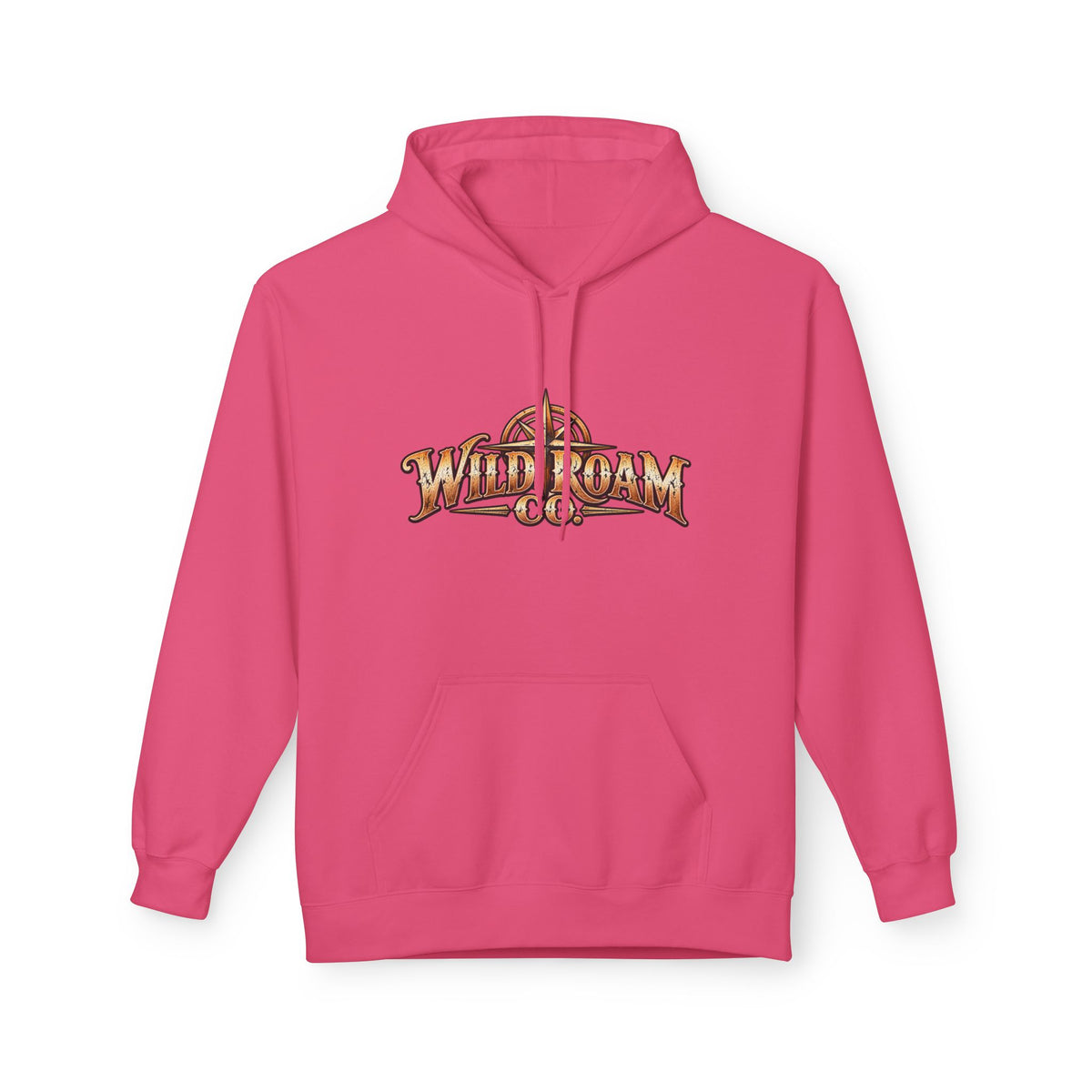 Surf Adventure Hoodie — "Wild & Free to Roam" Sunset Surf Graphic