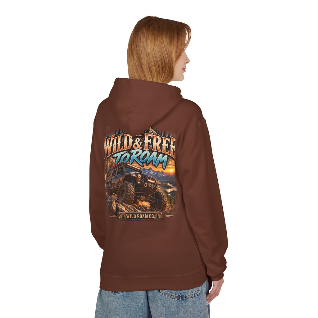 Roam Wild Off‑Road Hoodie – "Wild & Free to Roam" 4x4 Adventure Pullover