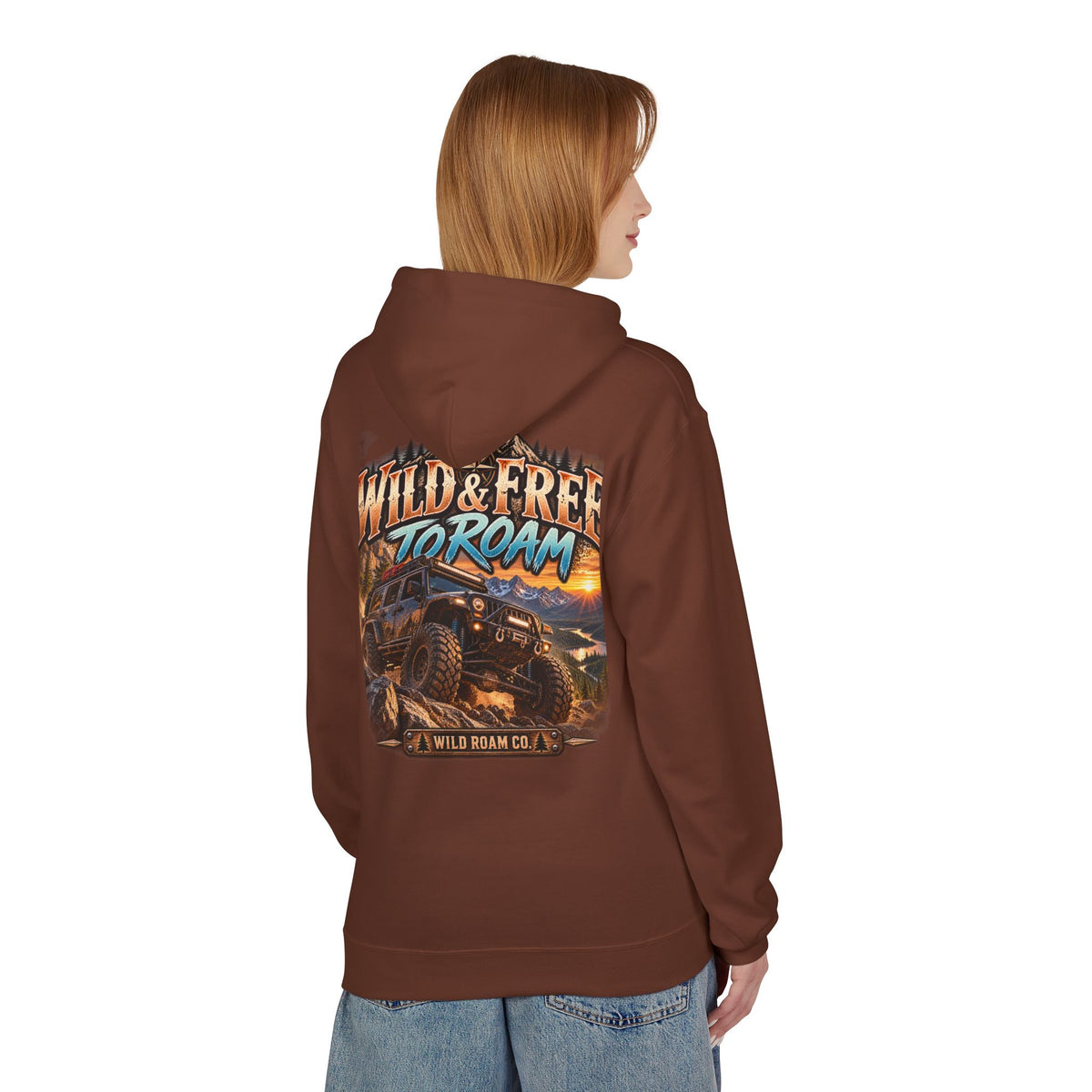 Roam Wild Off‑Road Hoodie – "Wild & Free to Roam" 4x4 Adventure Pullover