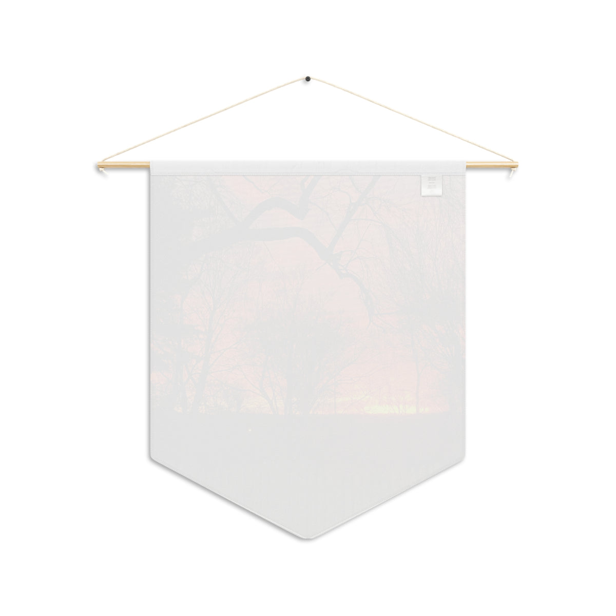 Sunset Silhouette Pennant Banner – Warm Autumn Sky Wall Decor