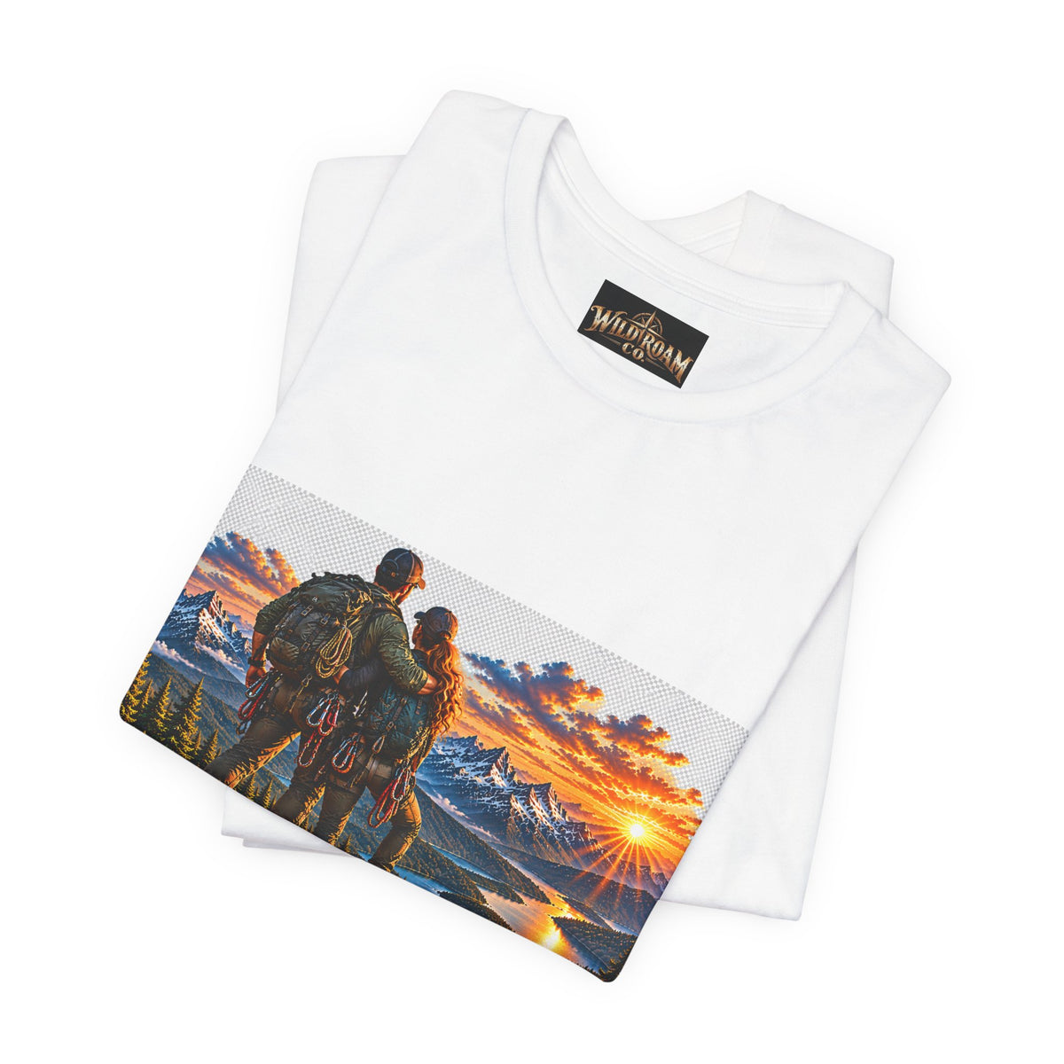 Couple Peak View T-Shirt - Wild Roam Co. Scenic Sunset Hiking Tee