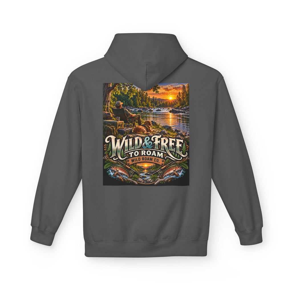 Wild Roam Co Hoodie--Bank Fishing Sunset