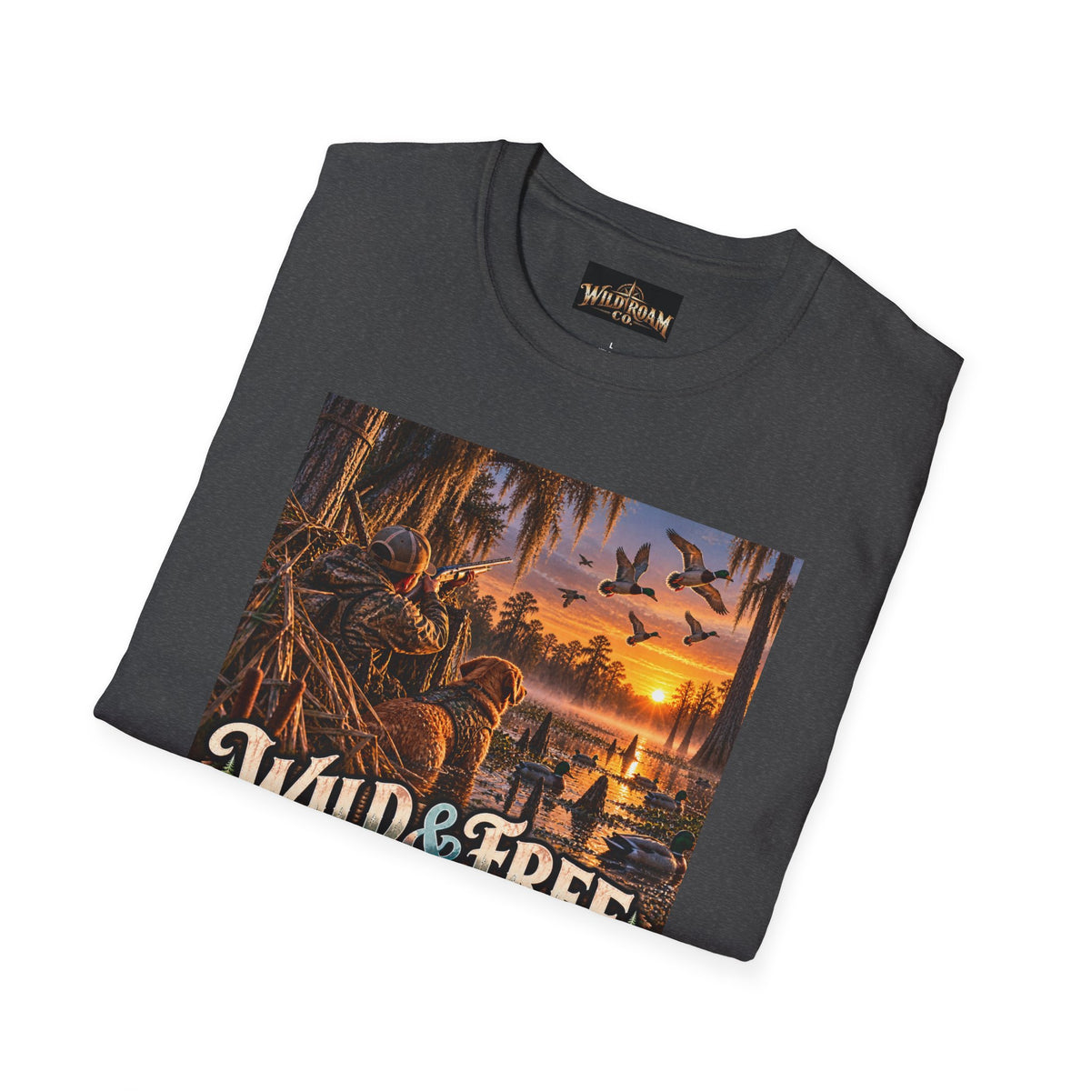 Wild & Free to Roam T-Shirt — Vintage Outdoor Sunset Adventure Tee