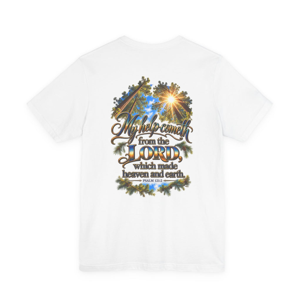 Wild Roam Co. Unisex Tee--Psalms 121:2 Sunny Trees