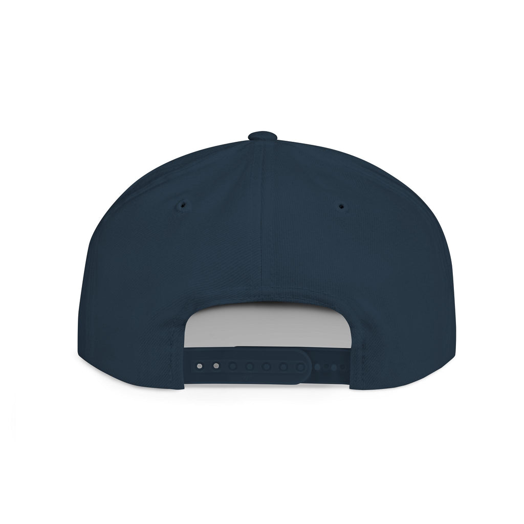 Snapback Hat — Mountain Sunrise 'Wander & Roam' Embroidered Flat Bill