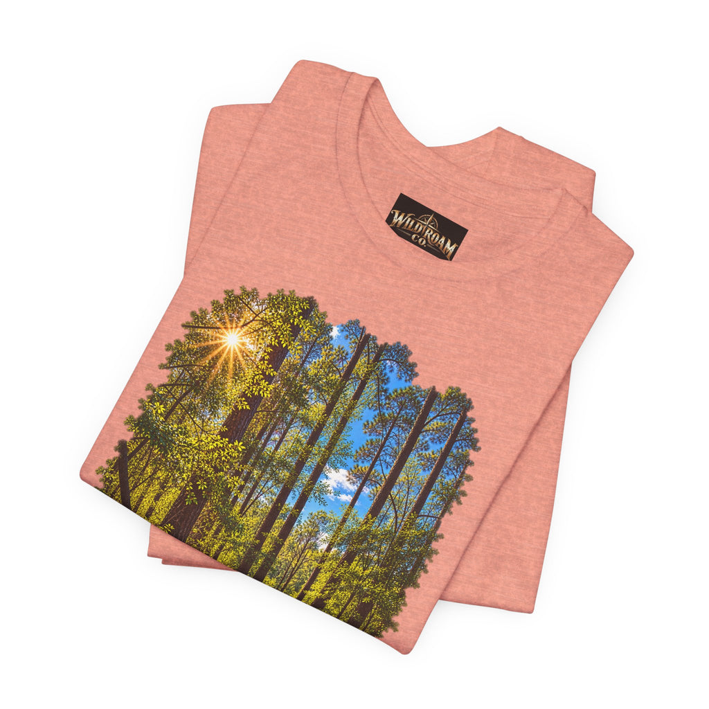 Wild Roam Co Unisex Tee--Matt 7:14 Forest Path