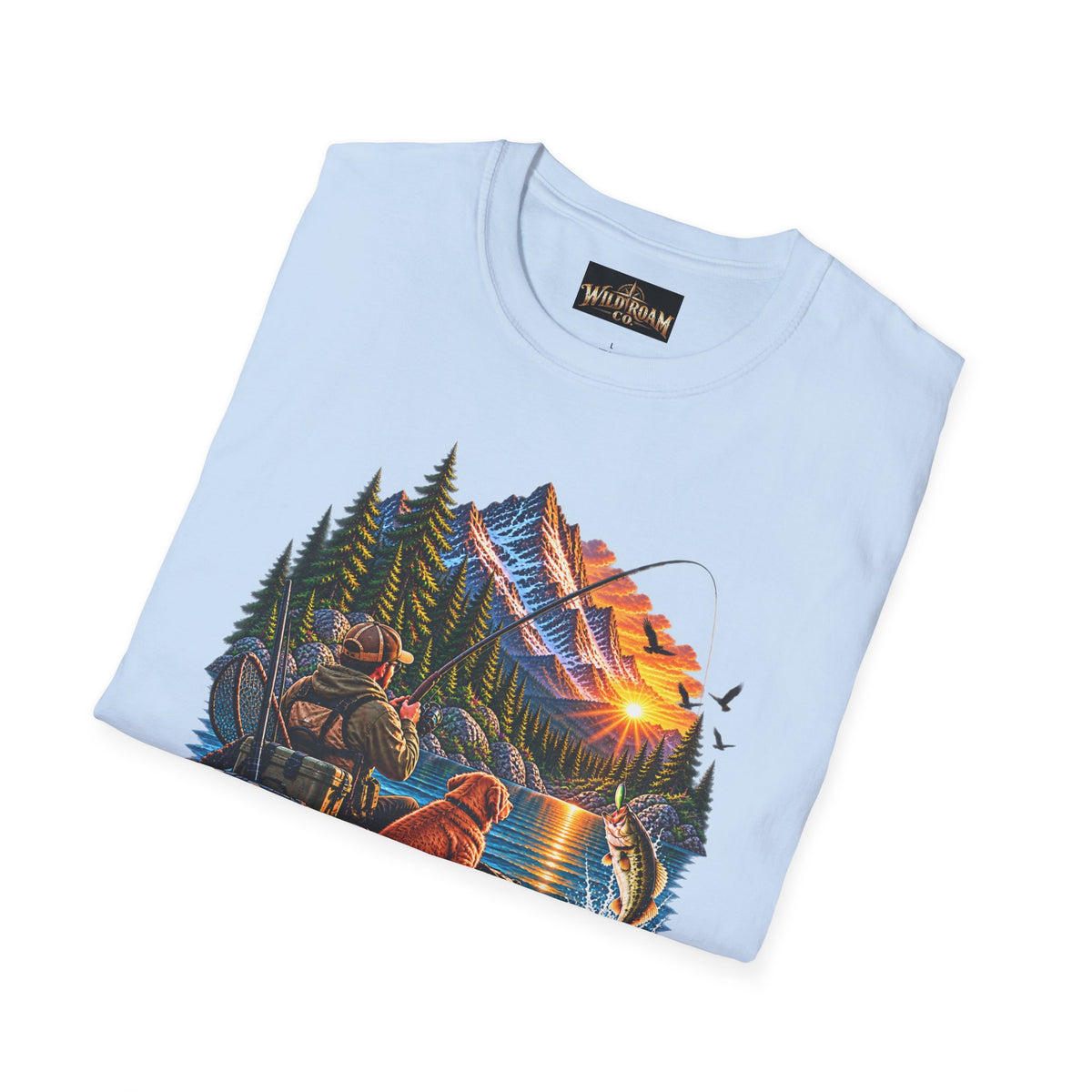 Nature Camping T-Shirt — Mountain Sunset  Lake Scene