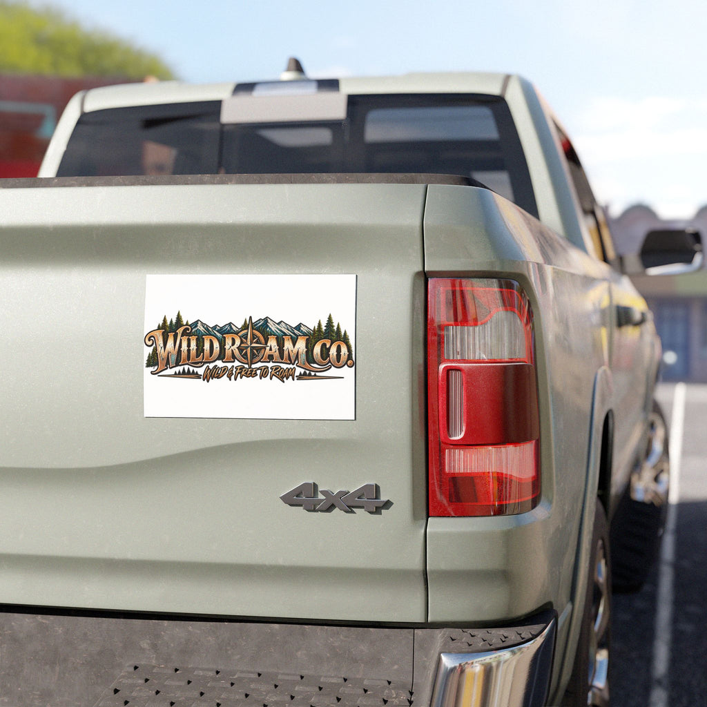 Wild Roam Co. Car Magnet — Outdoor Adventure Vehicle Decal