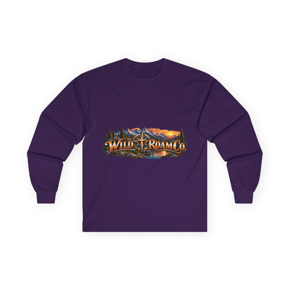 Unisex Long Sleeve Tee — 'Wild & Roam Co.' Faith Logo Graphic with 'Angels Gather' Inspirational Back Quote