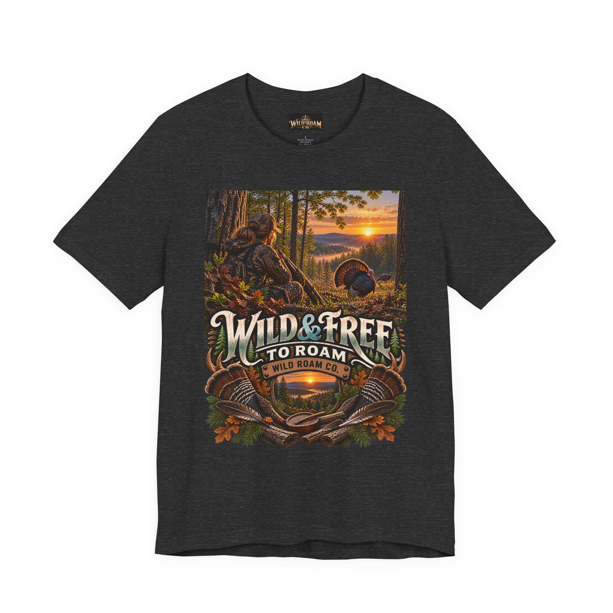 Women's Wild & Free To Roam T-Shirt — Outdoor Adventure Nature Graphic Tee