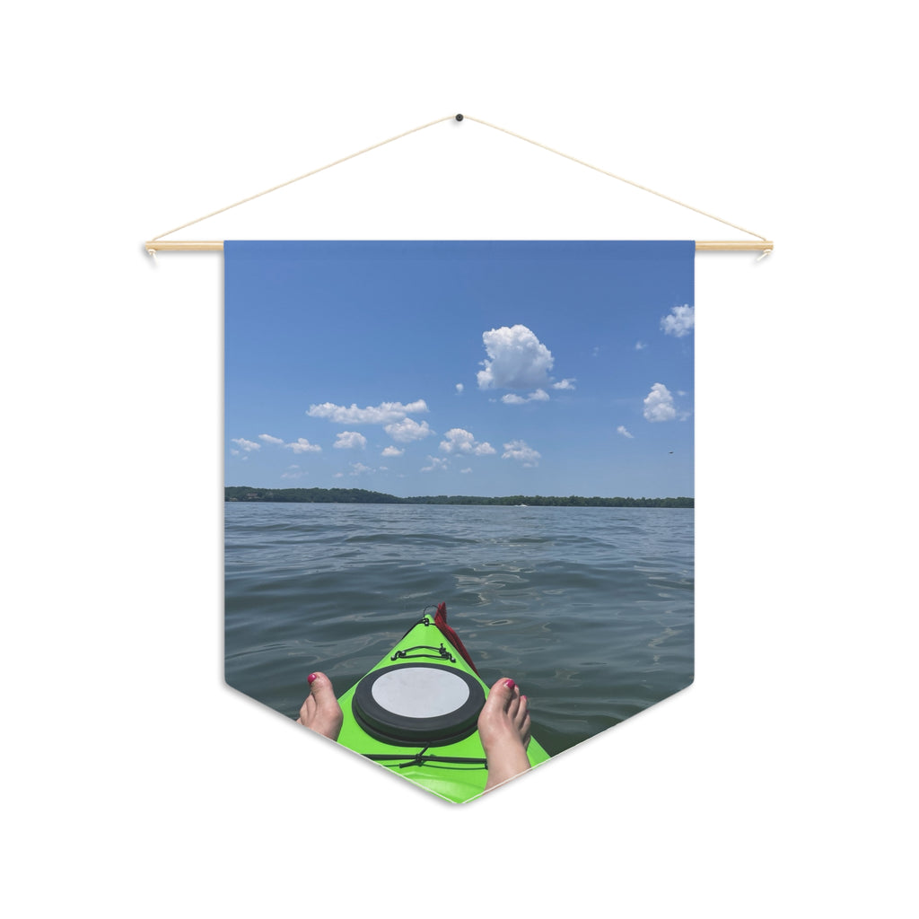 Kayak Lake Pennant — Scenic Paddle Wall Banner
