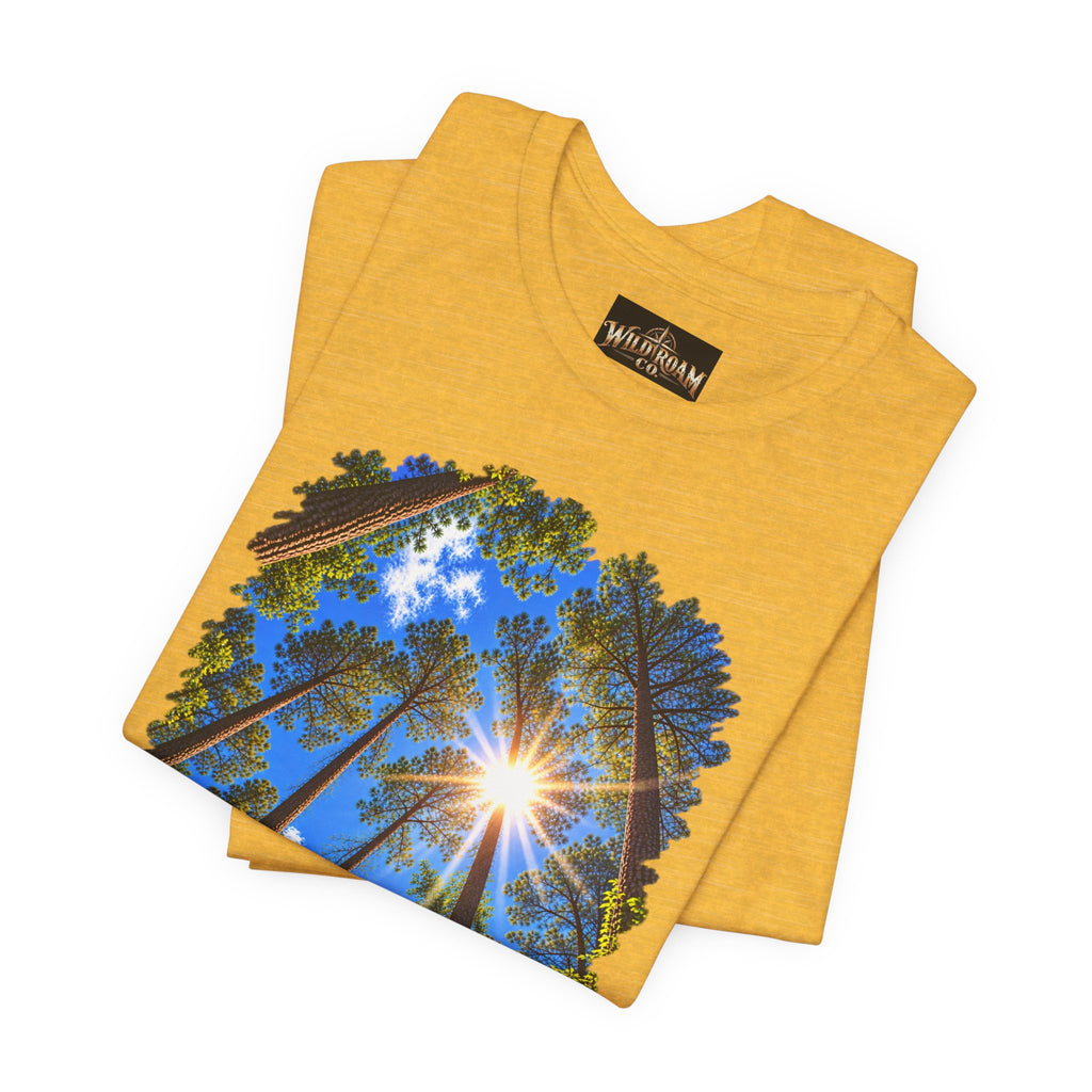Wild Roam Co. Unisex Tee--Psalms 121:2 Sunny Trees
