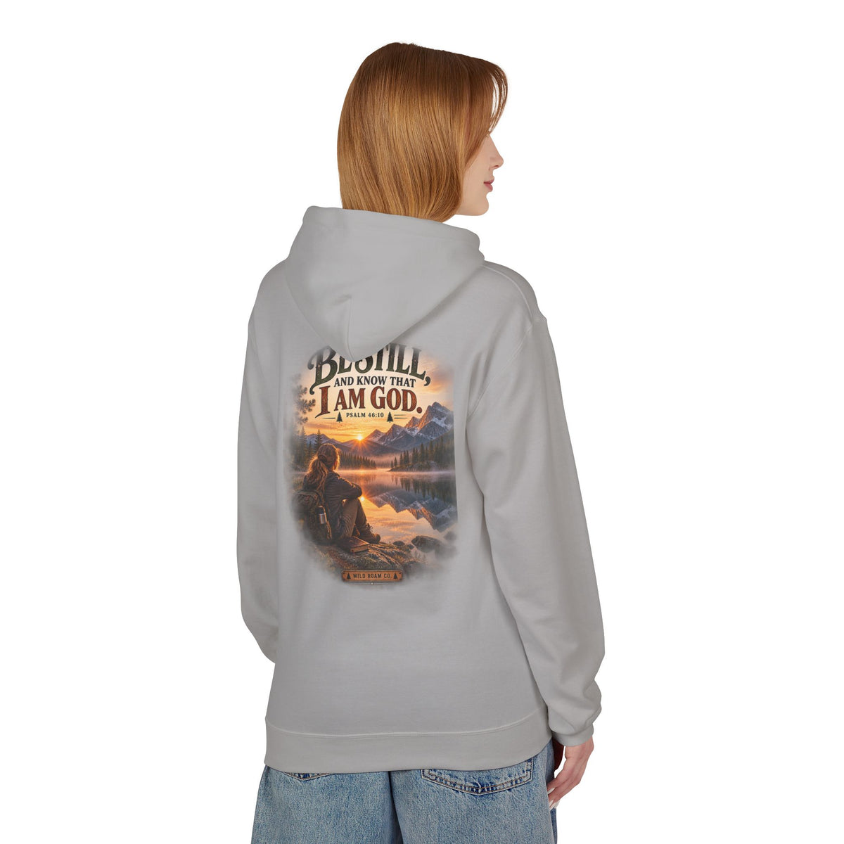 Women's Be Still Hoodie — 'Be Still and Know That I Am God' Scenic Christian Hoodie