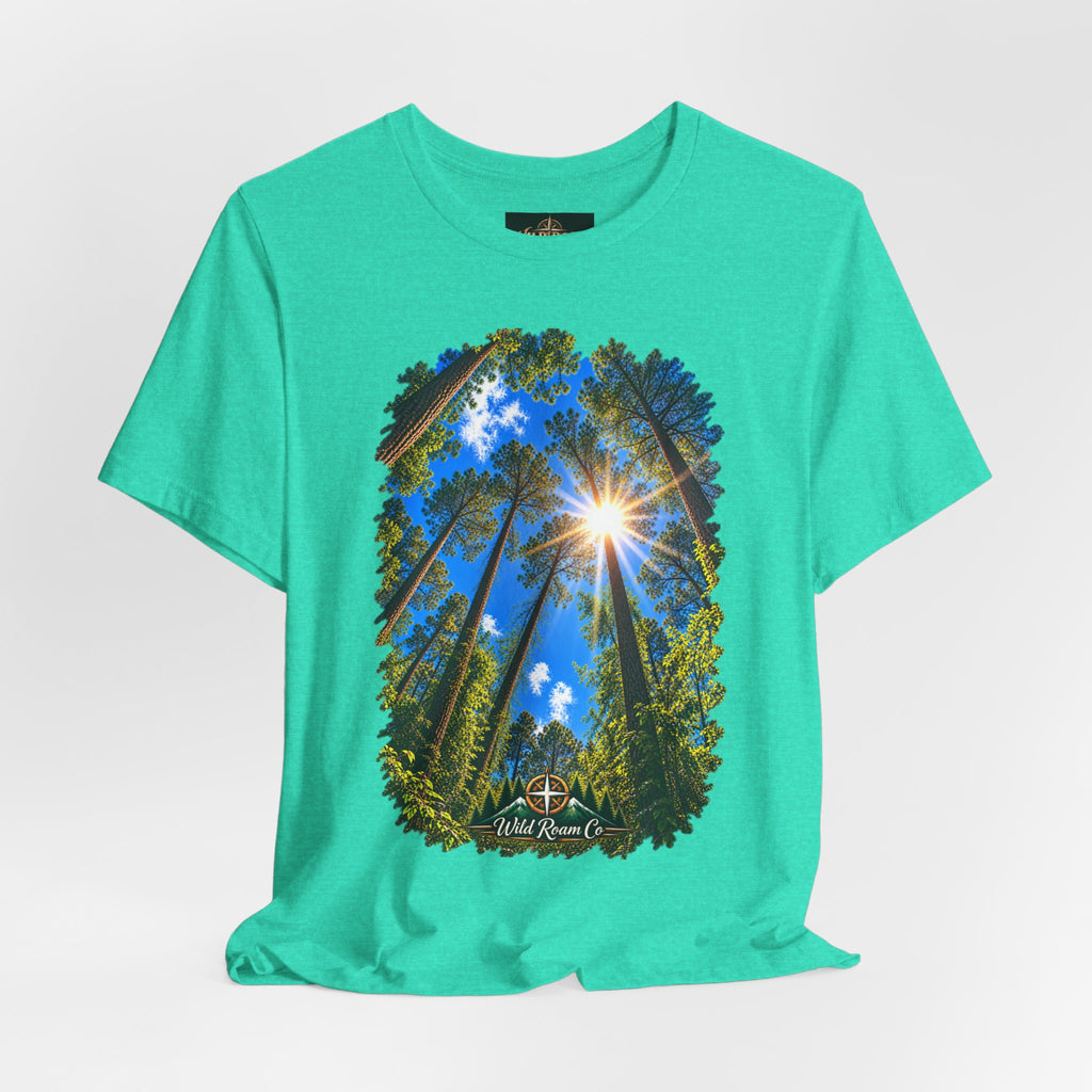Wild Roam Co. Unisex Tee--Psalms 121:2 Sunny Trees