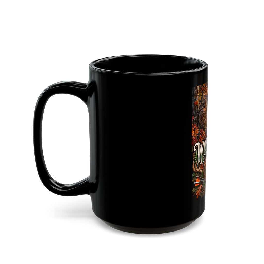 Wild & Free to Roam Black Mug —Bow Adventure Coffee Cup (11oz/15oz)