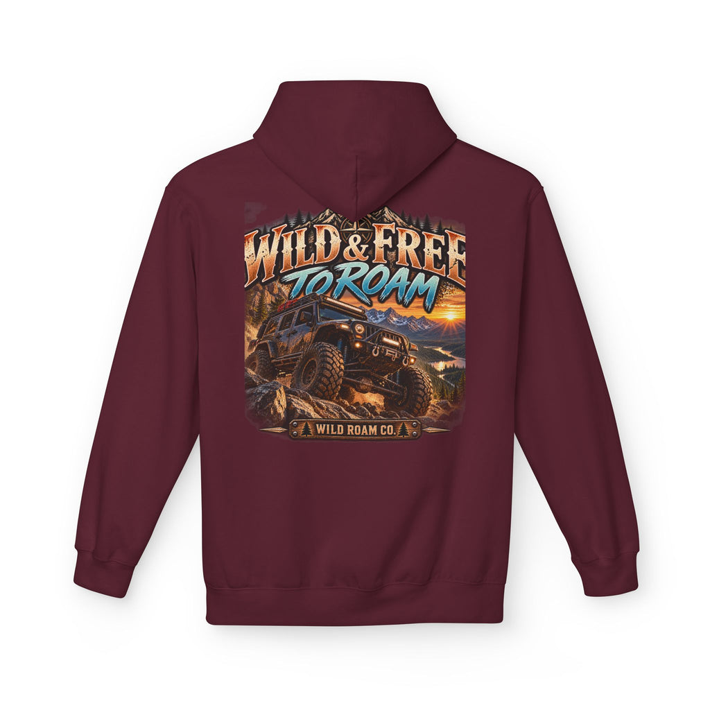 Roam Wild Off‑Road Hoodie – "Wild & Free to Roam" 4x4 Adventure Pullover