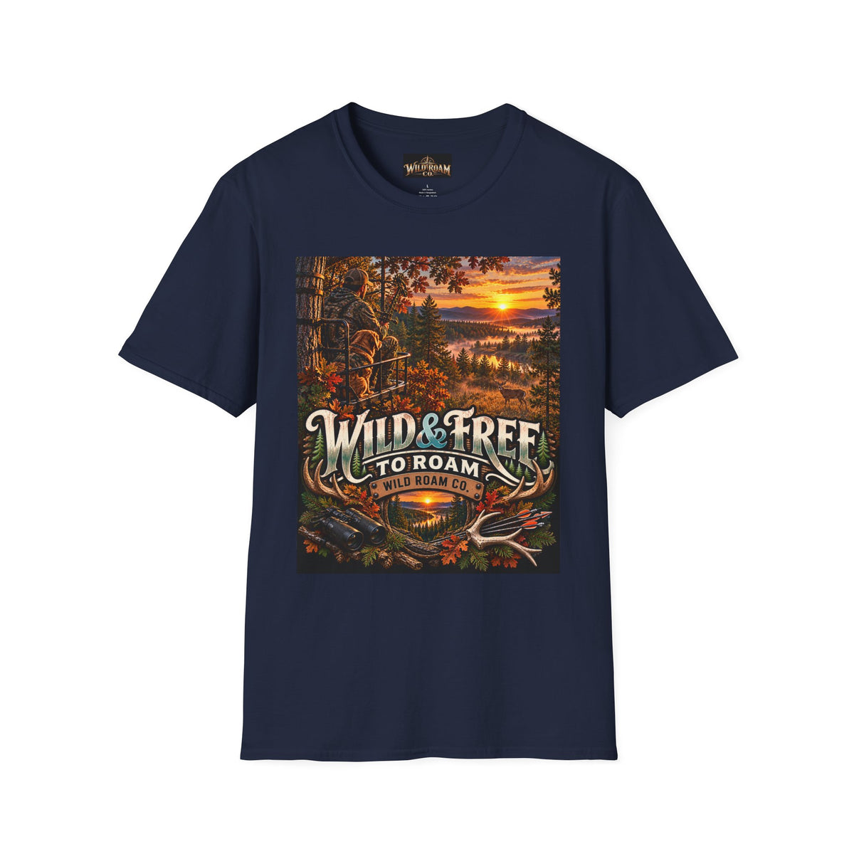 Wild & Free To Roam T-Shirt — Outdoor Nature Sunset Graphic Tee