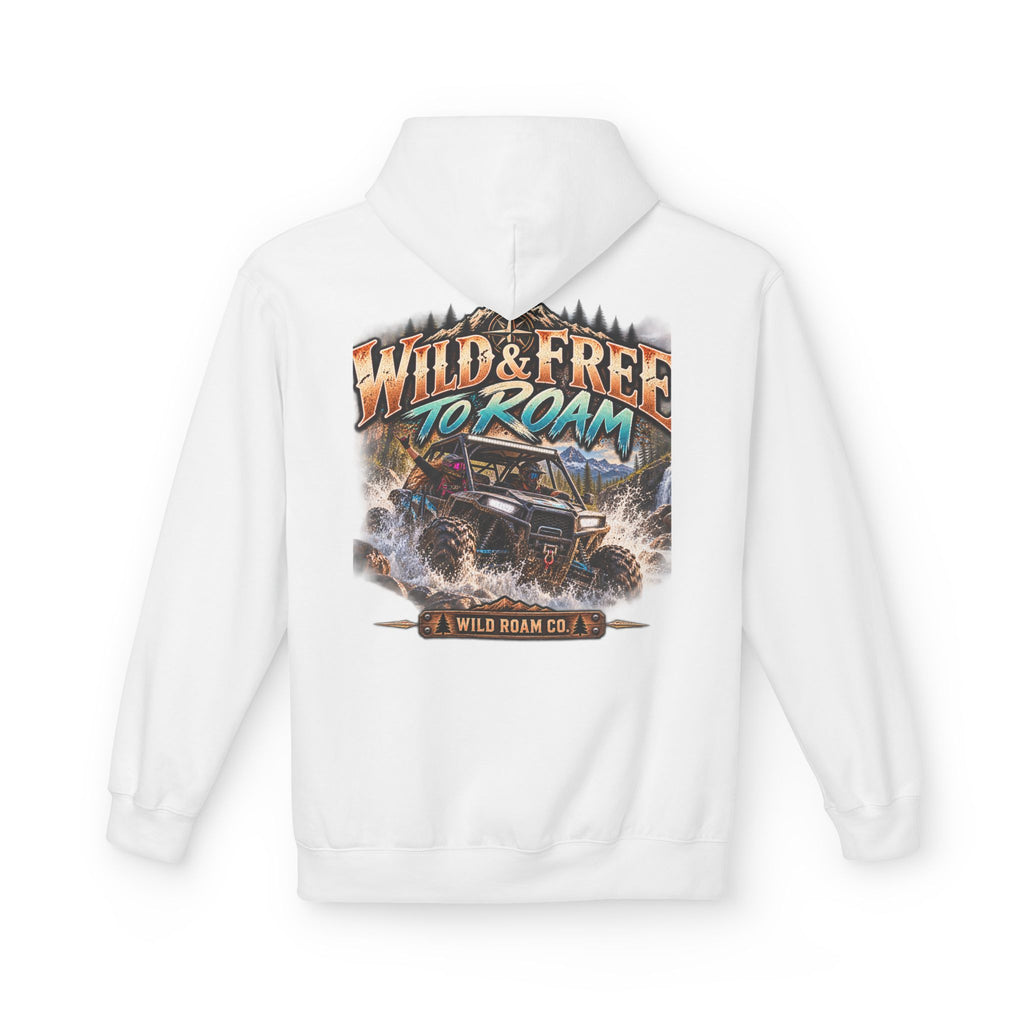Wild Roam Co. Hoodie — Vintage Outdoor Compass Sunset Pullover