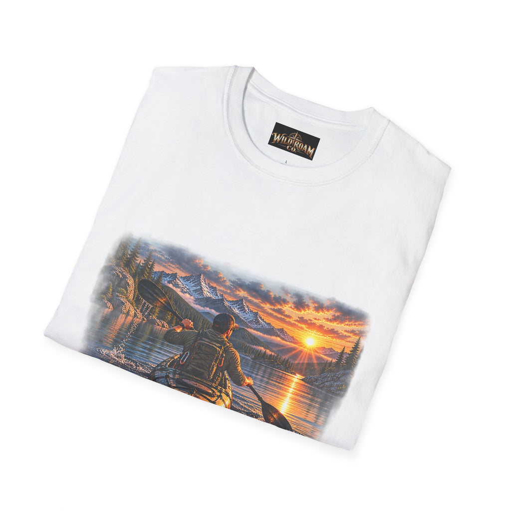 Men's T-Shirt — Wild Roam Co. Sunset Kayak Graphic Tee