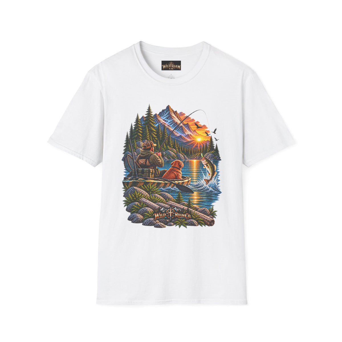 Nature Camping T-Shirt — Mountain Sunset  Lake Scene