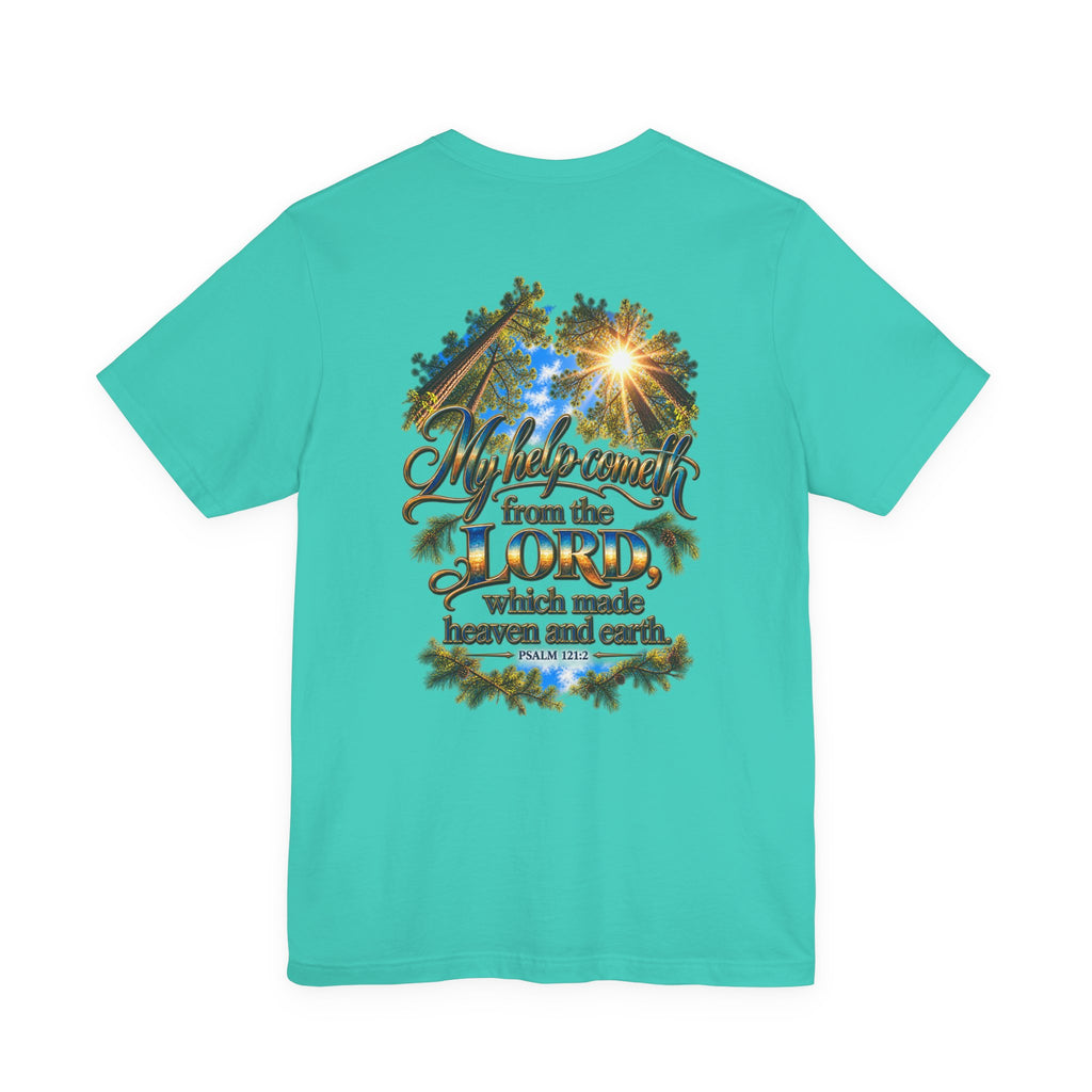 Wild Roam Co. Unisex Tee--Psalms 121:2 Sunny Trees