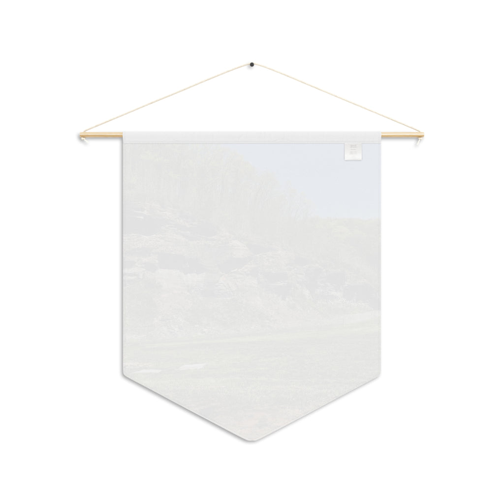 Scenic Rock Cliff Pennant Banner – Nature Landscape Wall Hanging