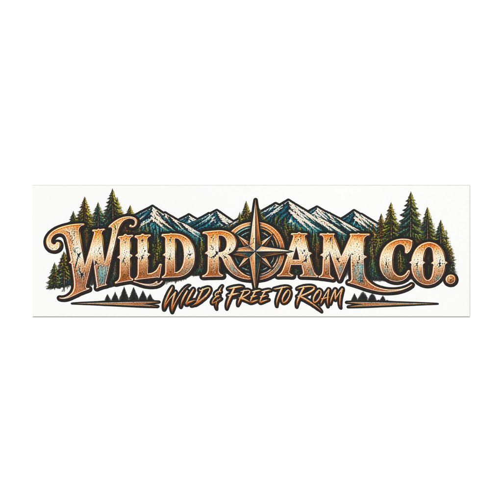 Wild Roam Co. Car Magnet — Outdoor Adventure Vehicle Decal