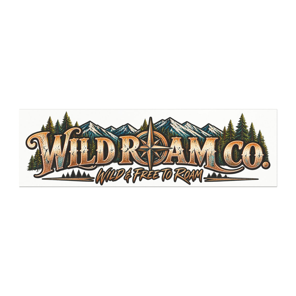 Wild Roam Co. Car Magnet — Outdoor Adventure Vehicle Decal
