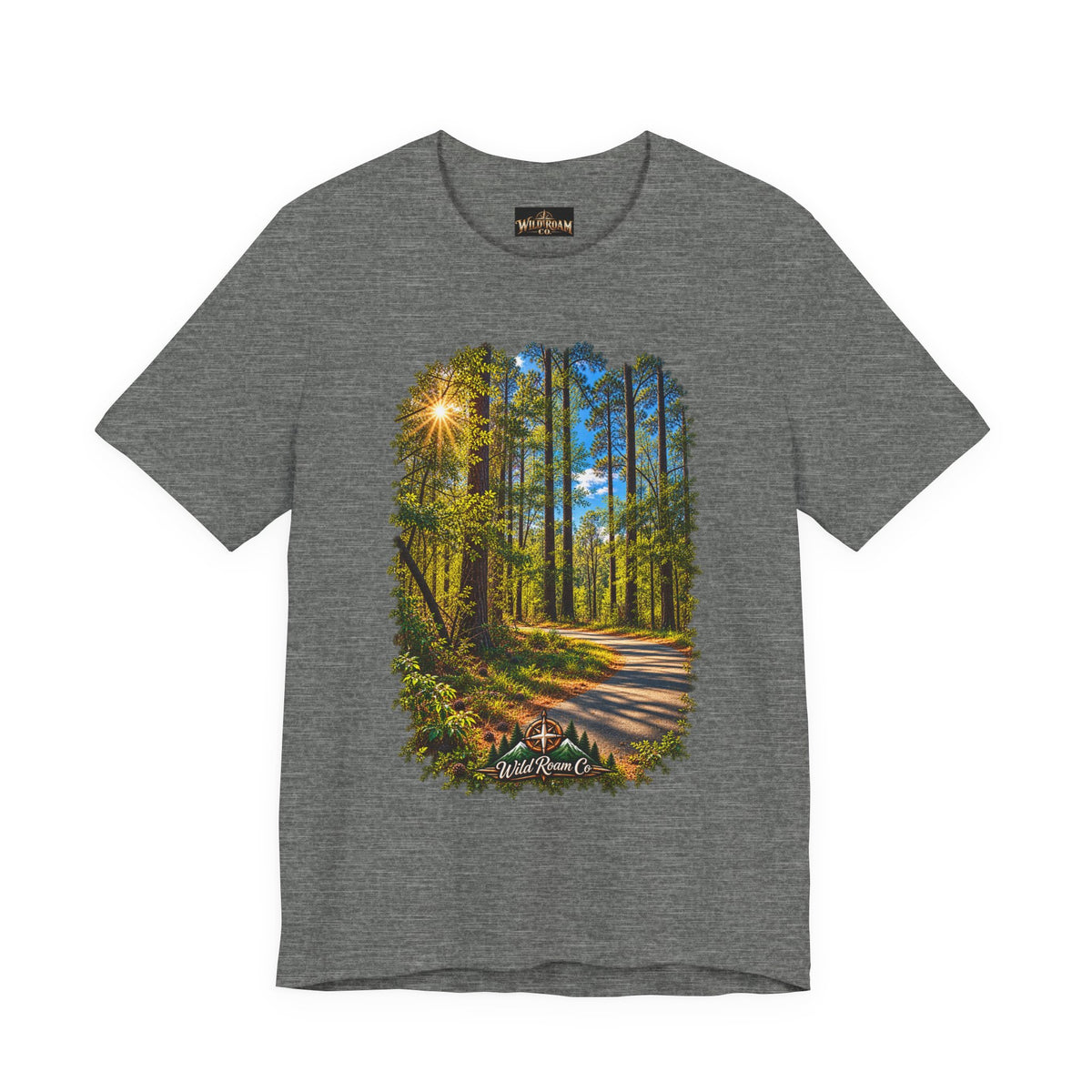 Wild Roam Co Unisex Tee--Matt 7:14 Forest Path