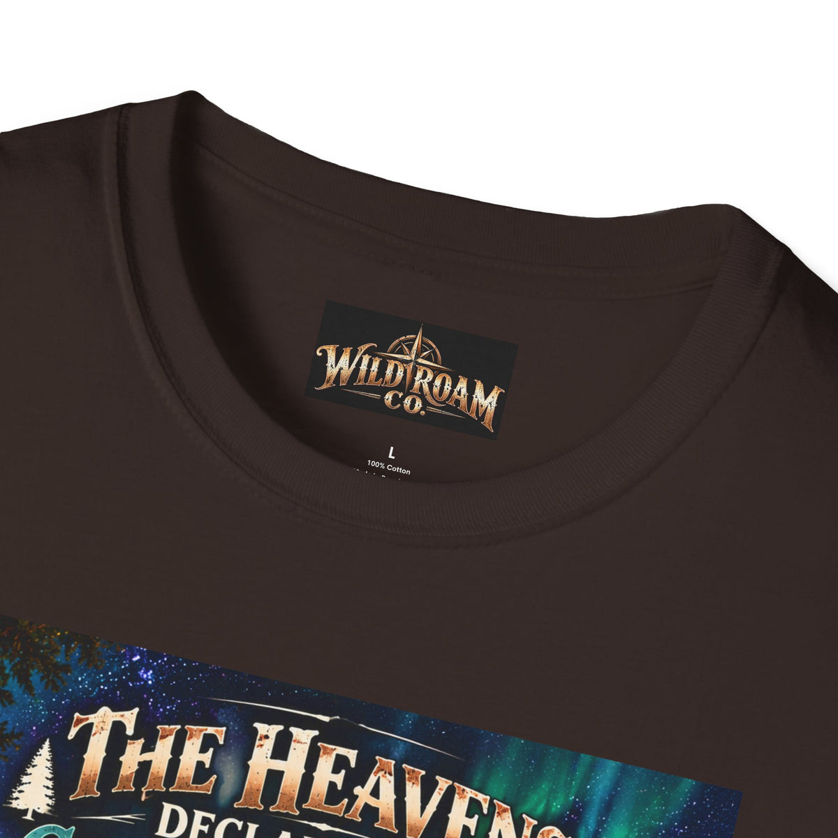 Men's Christian Campfire T-Shirt — "The Heavens Declare the Glory of God" Scenic Faith Tee