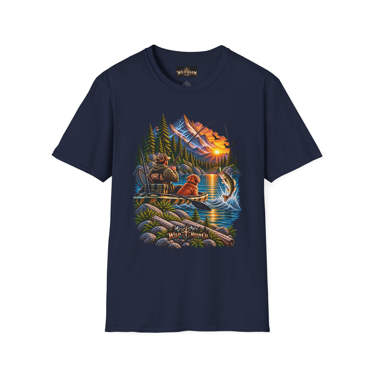 Nature Camping T-Shirt — Mountain Sunset  Lake Scene
