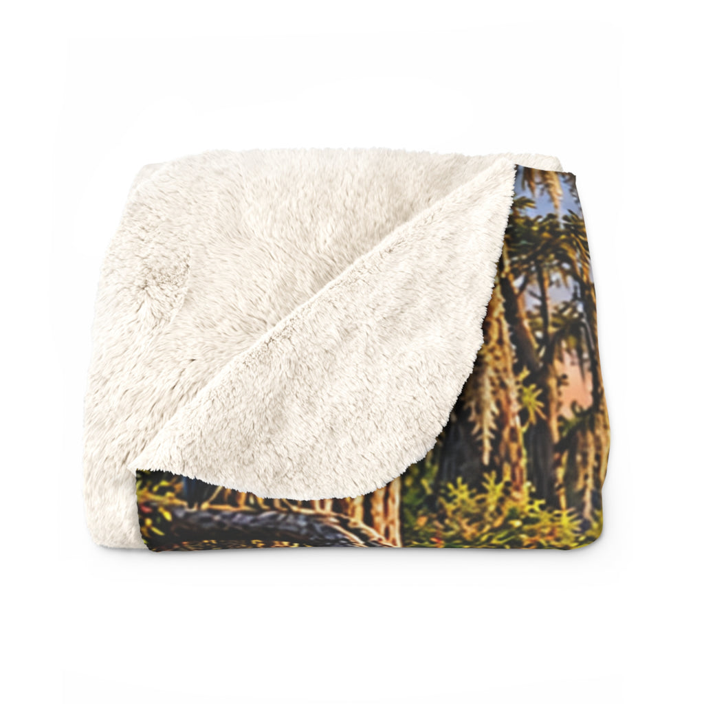 Sherpa Blanket - "Wild & Free to Roam" Outdoor Hunting Dog Throw