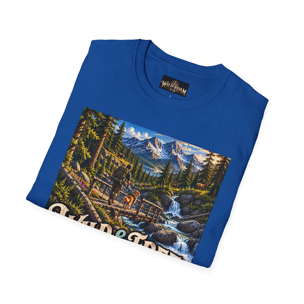 Wild & Free To Roam T-Shirt — Vintage Mountain Nature Graphic Tee