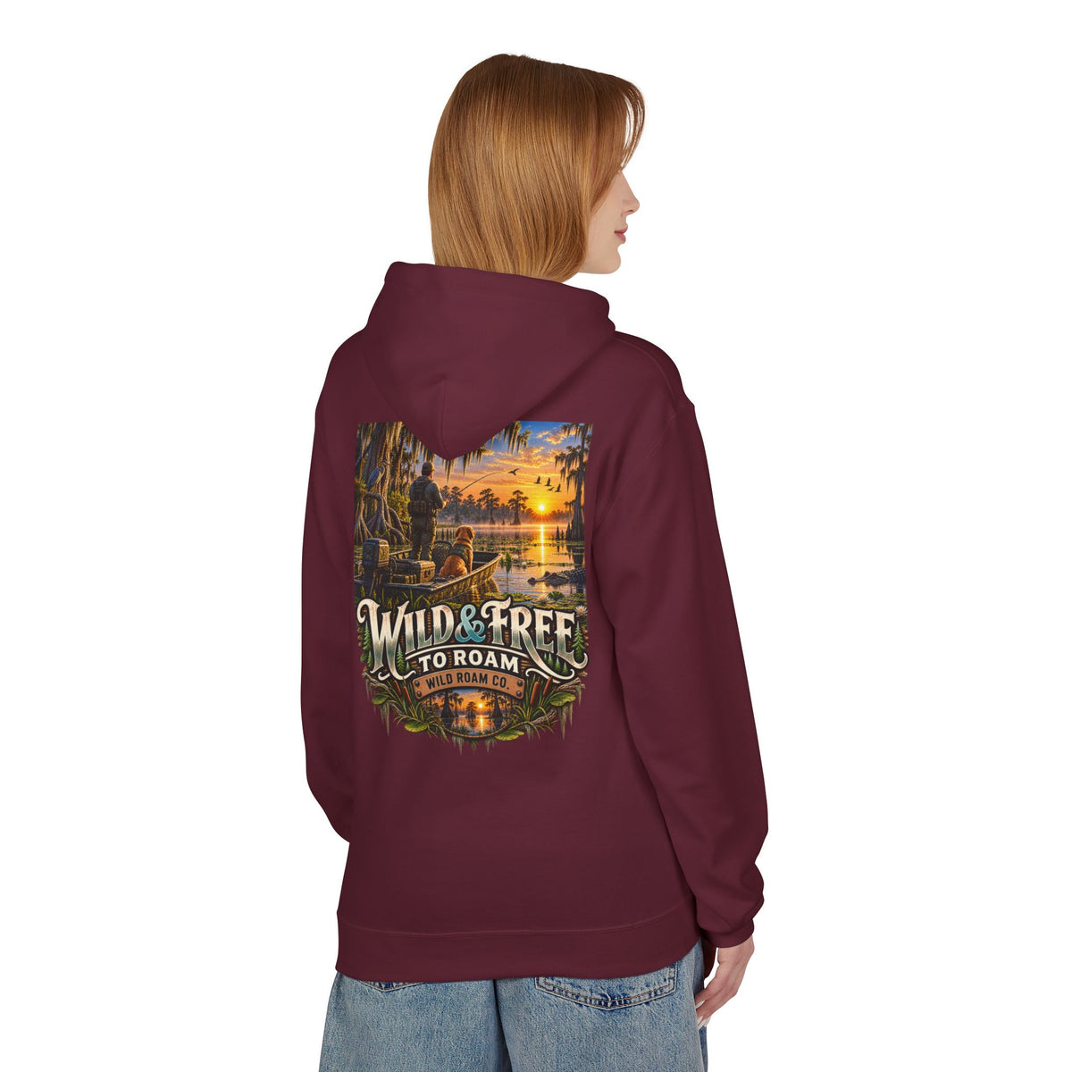 Wild & Free Hoodie — Wild & Free To Roam Bayou Adventure Graphic Pullover