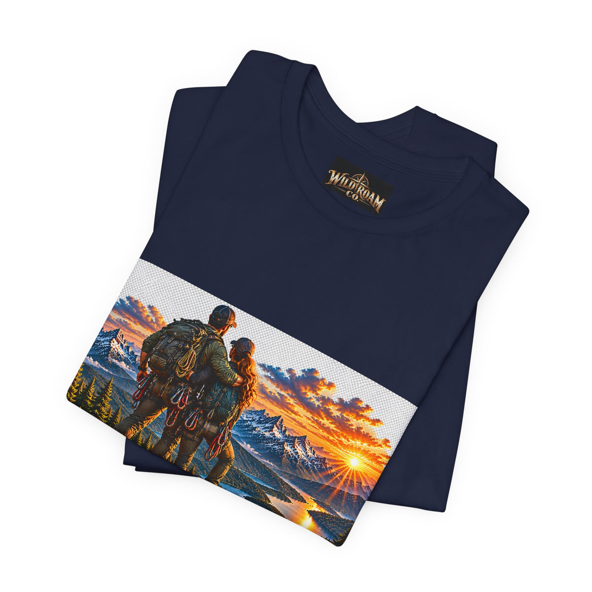 Couple Peak View T-Shirt - Wild Roam Co. Scenic Sunset Hiking Tee