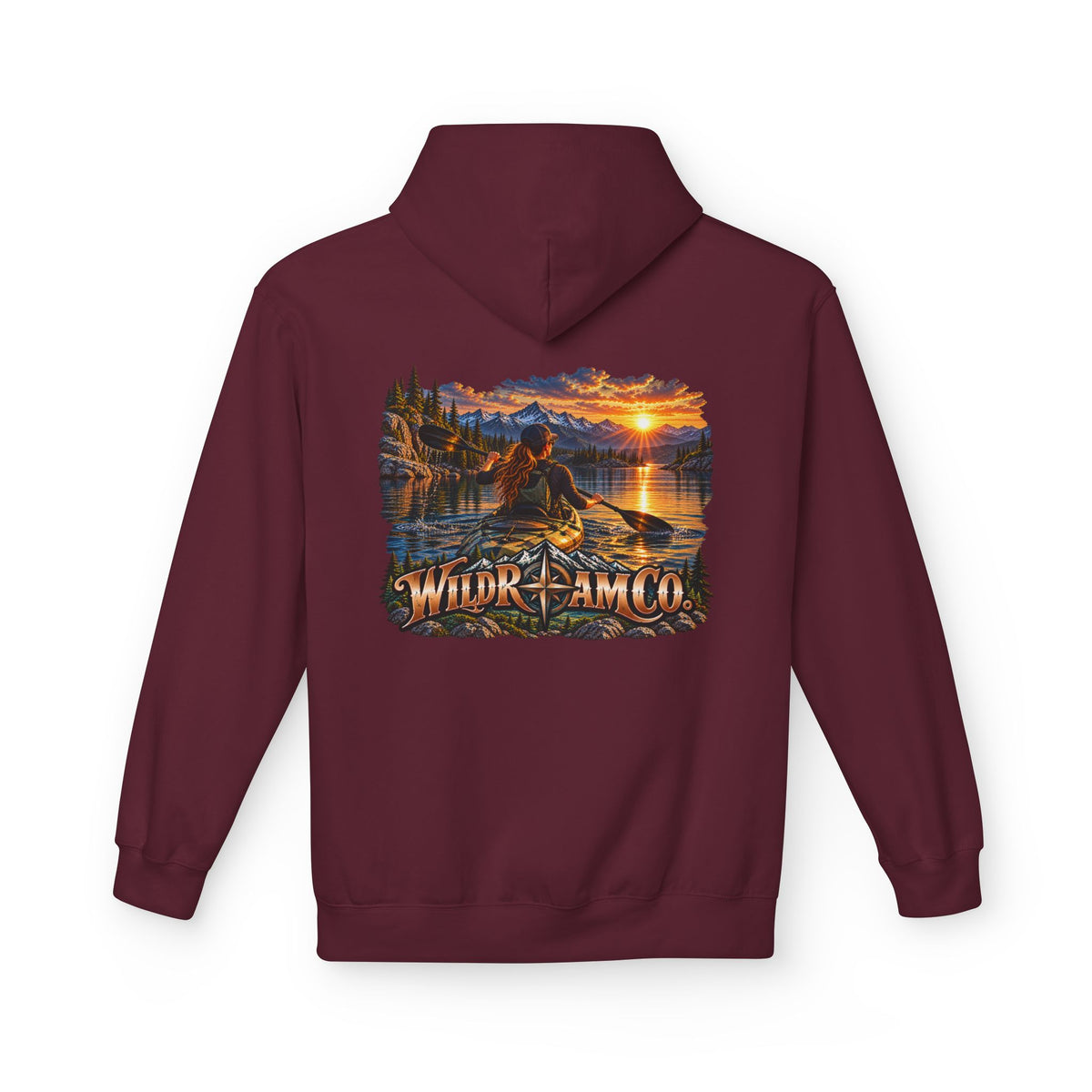 Wild Roam Co. Women's Sunset Kayak Hoodie — Outdoor Adventure Pullover