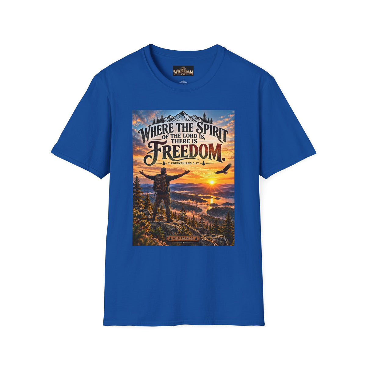Men's Freedom Sunrise Christian T-Shirt – "Where the Spirit of the Lord is, there is Freedom"