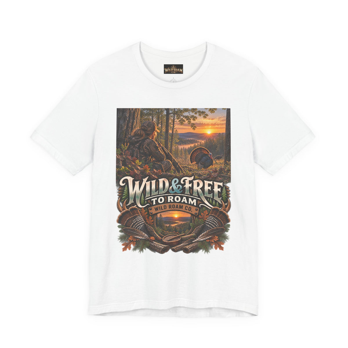 Women's Wild & Free To Roam T-Shirt — Outdoor Adventure Nature Graphic Tee