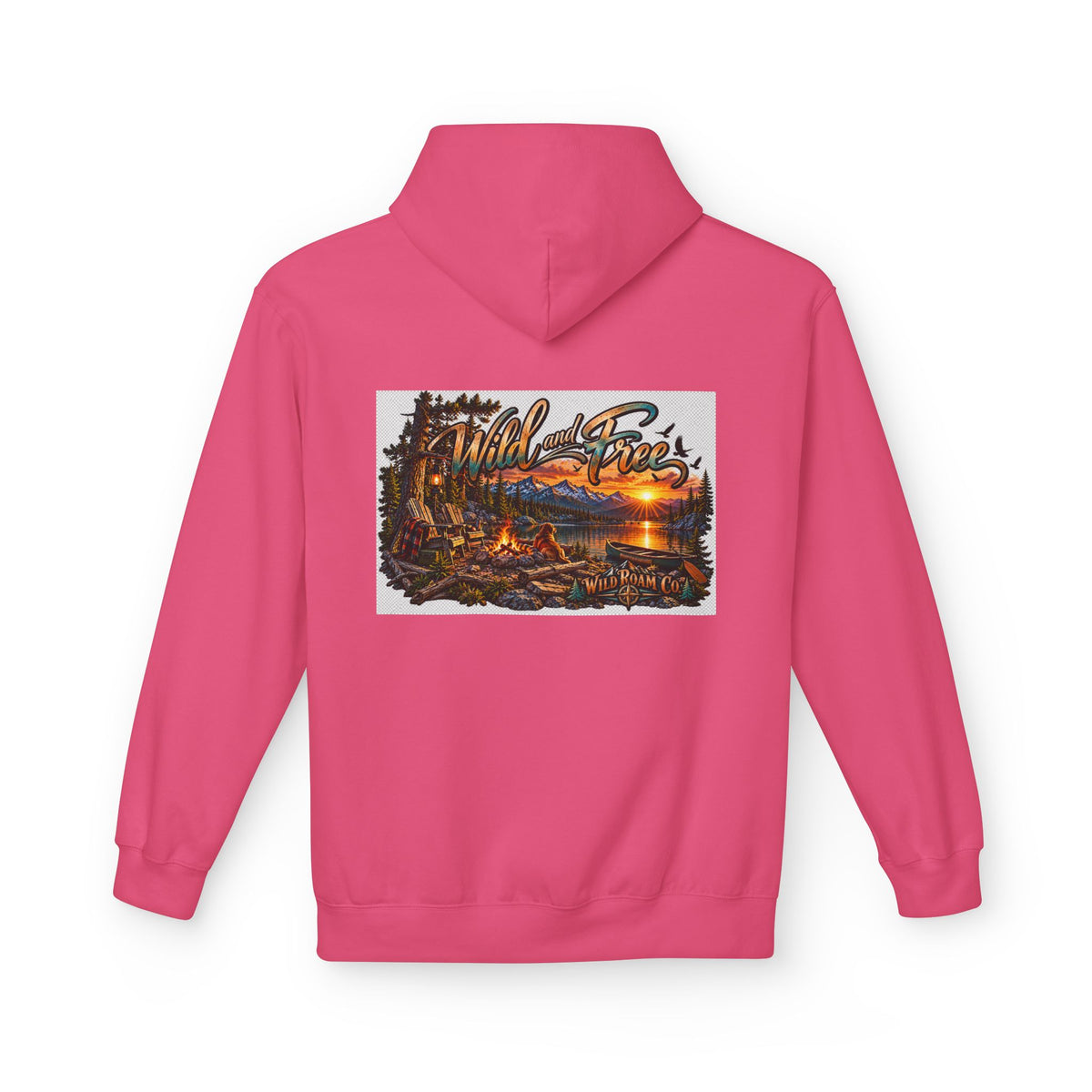 Wild & Free Camping Hoodie — 'Wild & Free to Roam' Outdoor Adventure Pullover