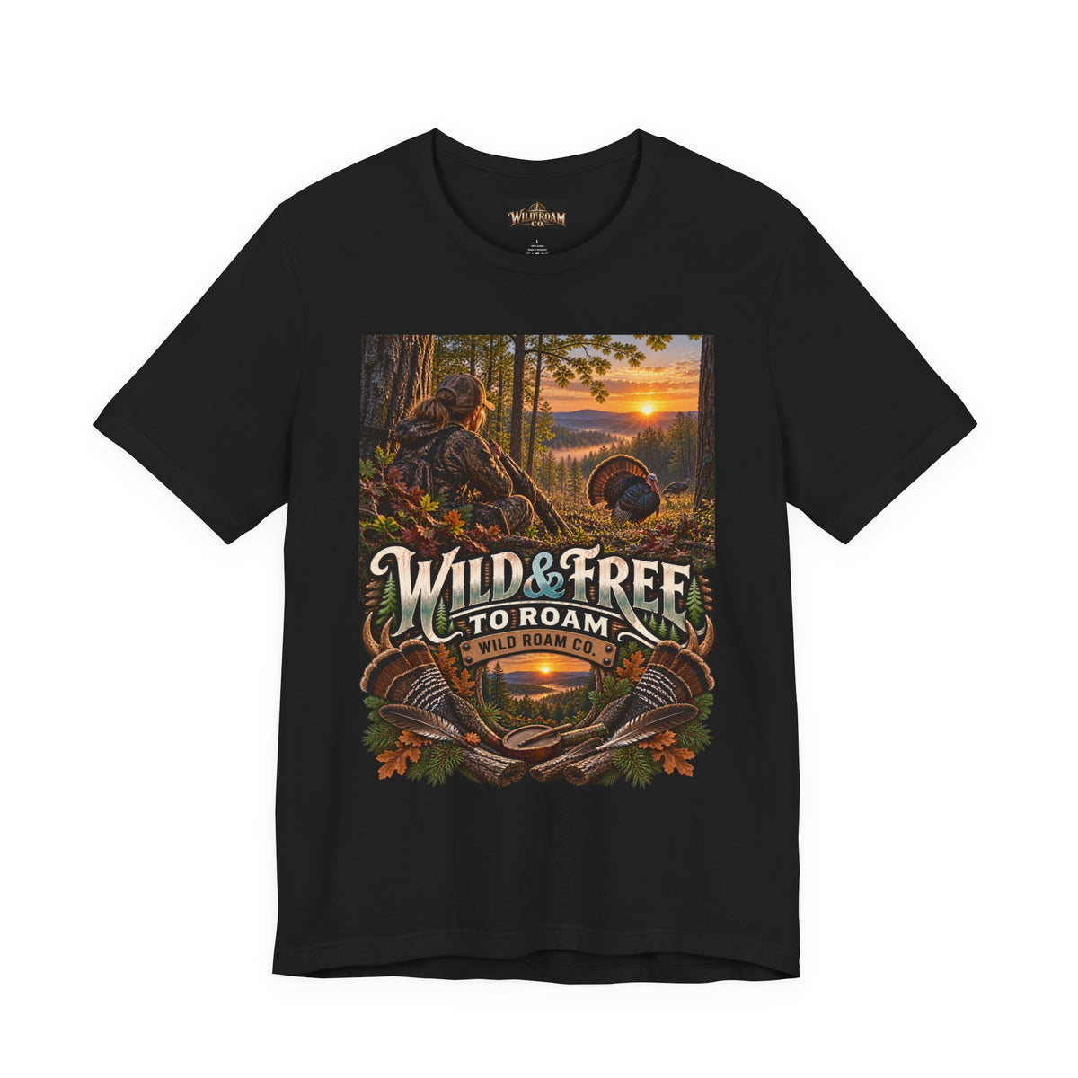 Women's Wild & Free To Roam T-Shirt — Outdoor Adventure Nature Graphic Tee