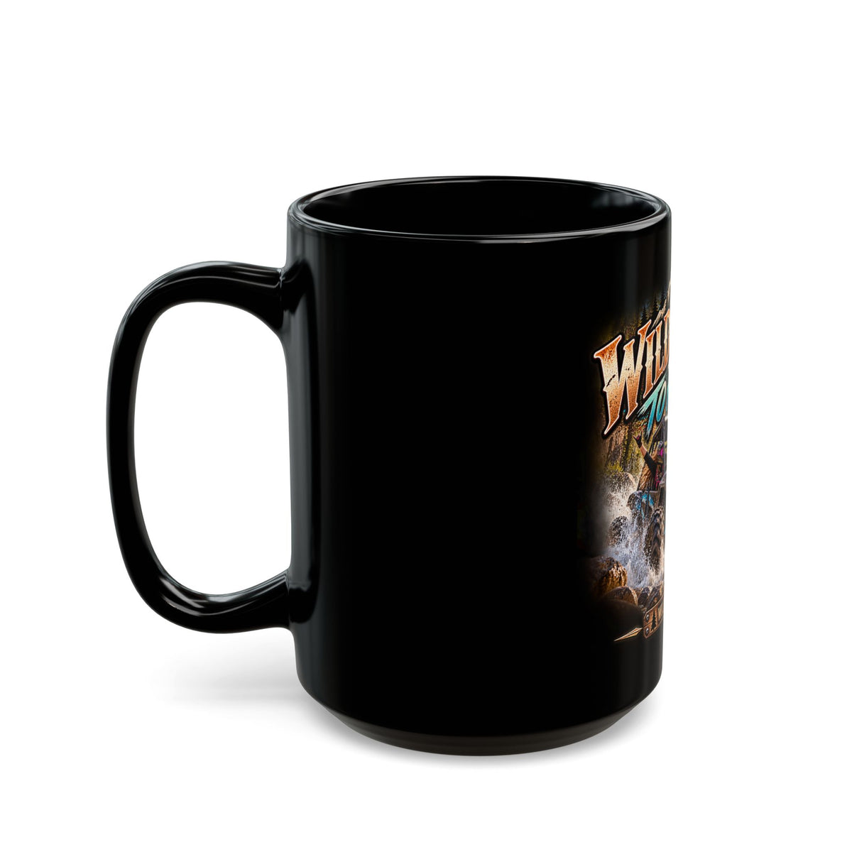 Wild & Free UTV Mug — "Wild & Free to Roam" Off-Road Adventure Black Coffee Mug
