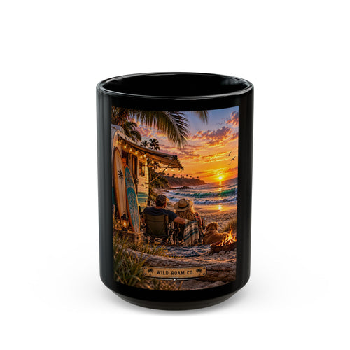 Beach Sunset Coffee Mug – Surf Shack Sunset Scene (11oz & 15oz)