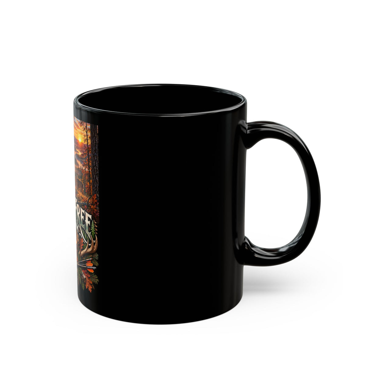Wild & Free to Roam Black Mug —Bow Adventure Coffee Cup (11oz/15oz)