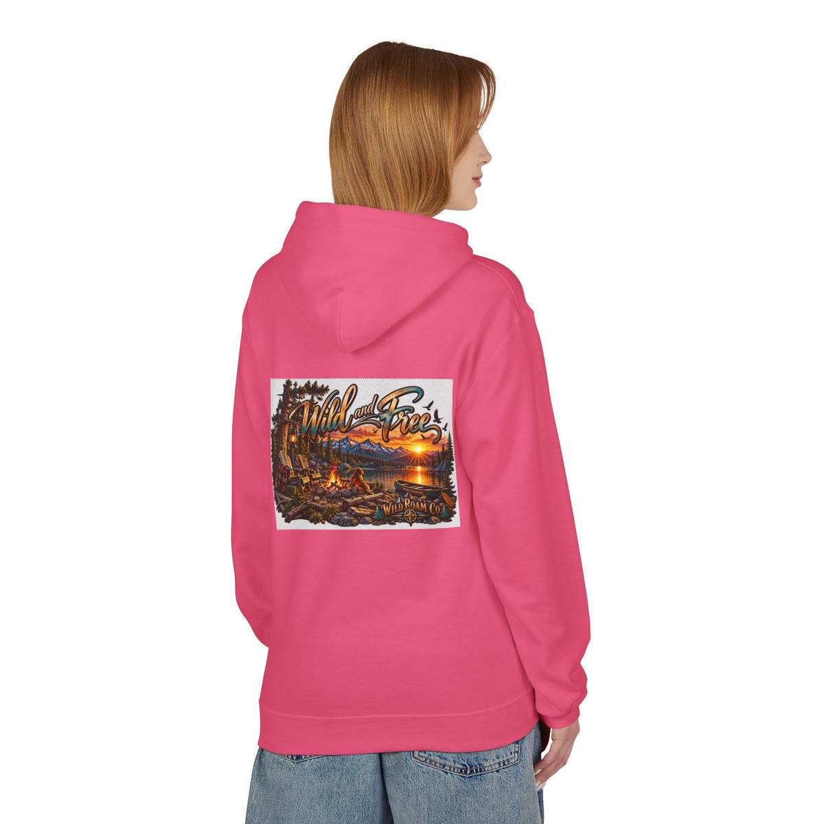 Wild & Free Camping Hoodie — 'Wild & Free to Roam' Outdoor Adventure Pullover