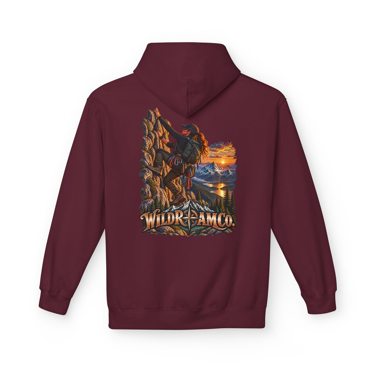 Women's Wild Roam Co. Climber Hoodie — Outdoor Adventure Graphic Pullover