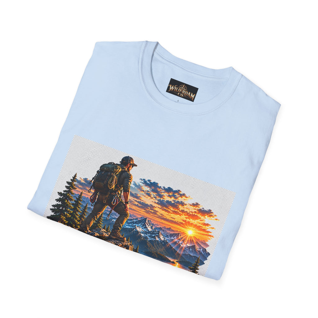Men's Peak Sunset Graphic Tee--Wild Roam Co Mountain Sunset Tee