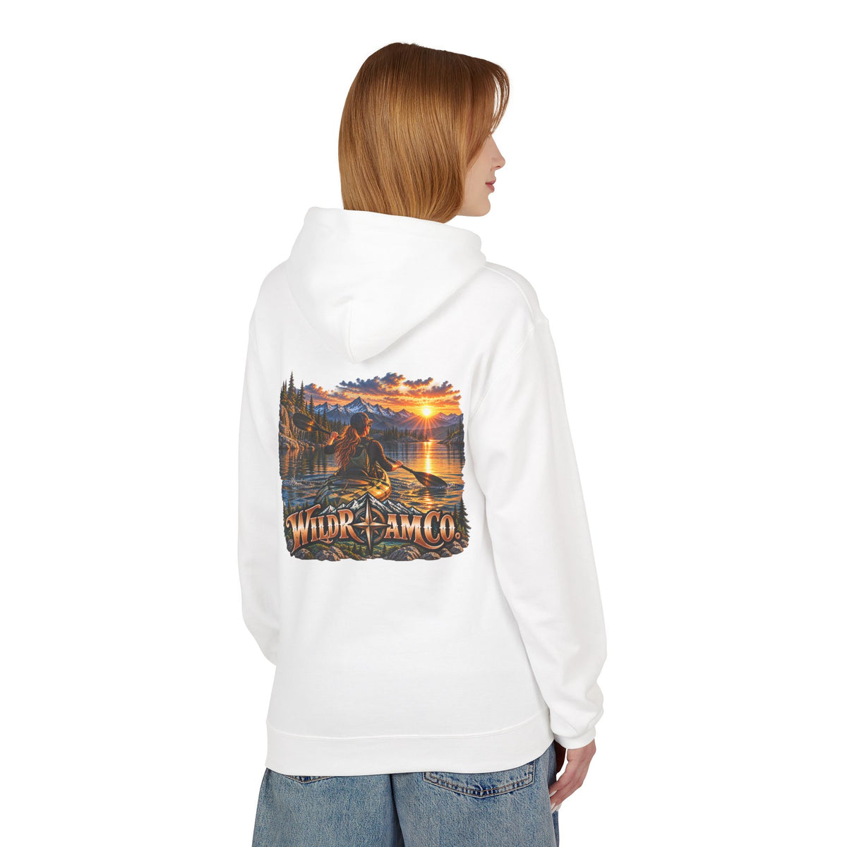 Wild Roam Co. Women's Sunset Kayak Hoodie — Outdoor Adventure Pullover
