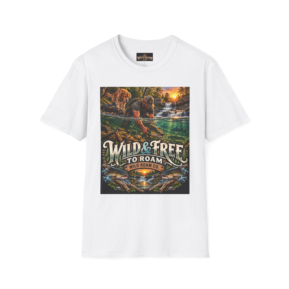 Wild & Free To Roam T-Shirt — Outdoor Fishing Adventure Graphic Tee