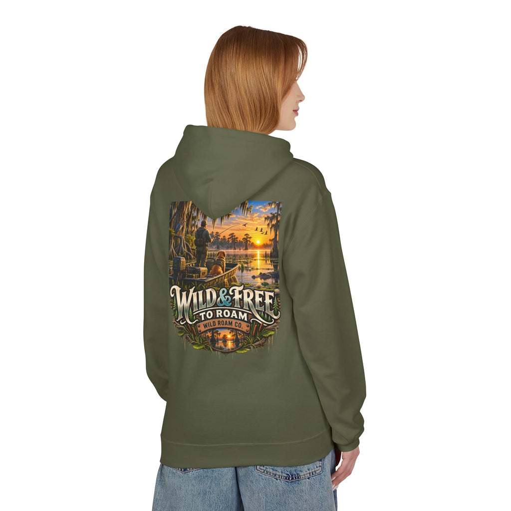 Wild & Free Hoodie — Wild & Free To Roam Bayou Adventure Graphic Pullover